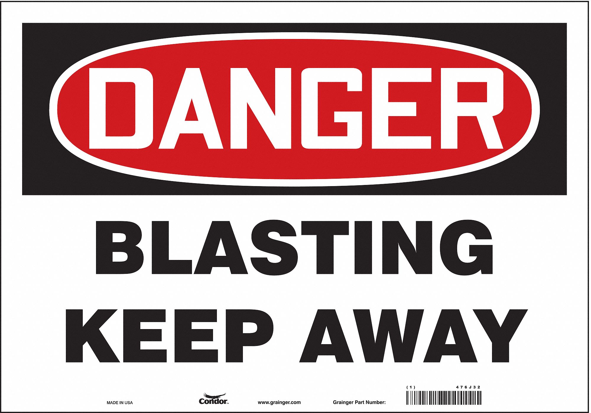 Safety Sign: Vinyl, Adhesive Sign Mounting, 14 in x 20 in Nominal Sign Size, Not Retroreflective