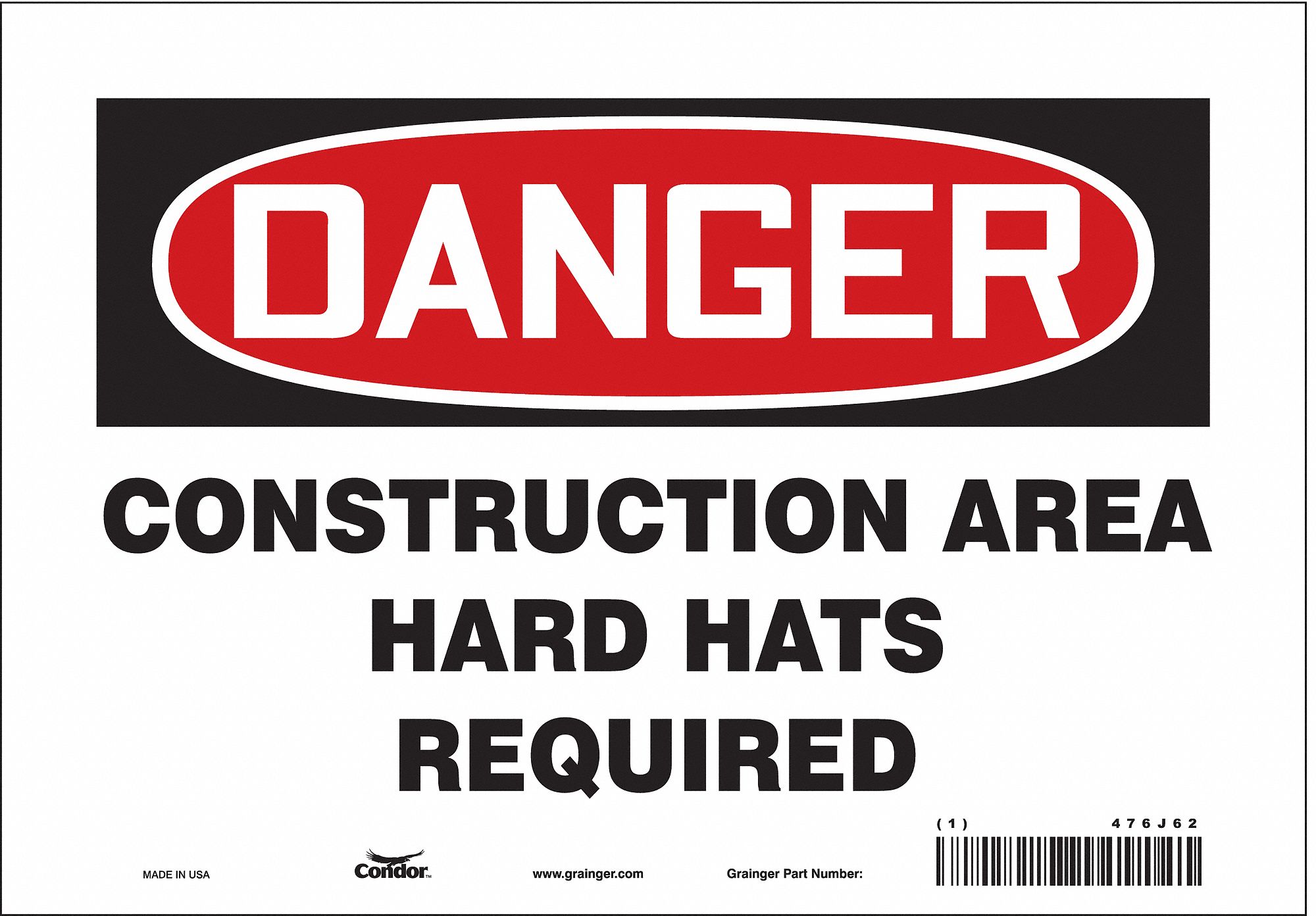 PANNEAU SECURITE,7PO X 10PO,VINYLE