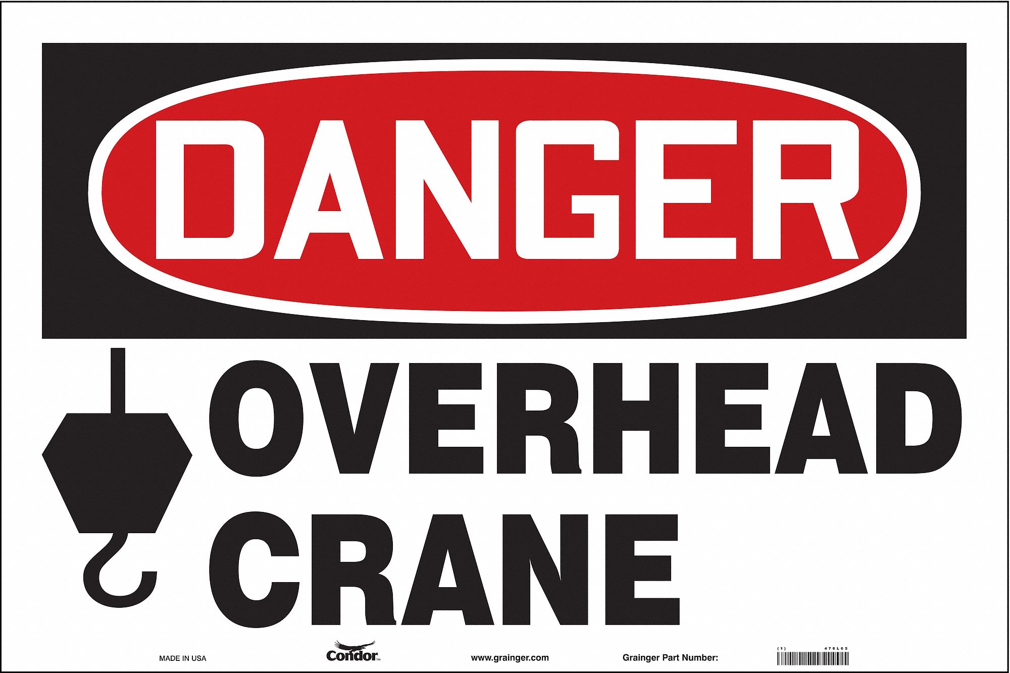 Safety Sign, 24 in x 36 in, Vinyl
