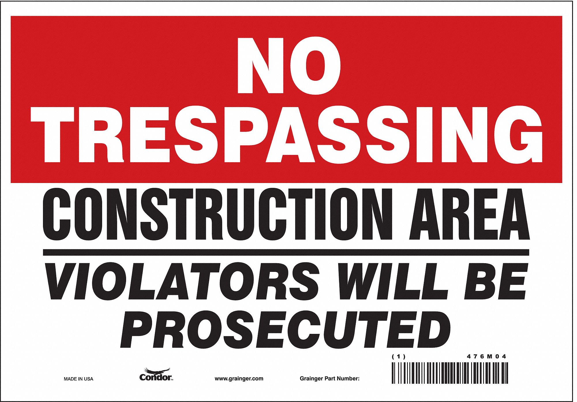 Safety Sign: Vinyl, Adhesive Sign Mounting, 7 in x 10 in Nominal Sign Size, Not Retroreflective
