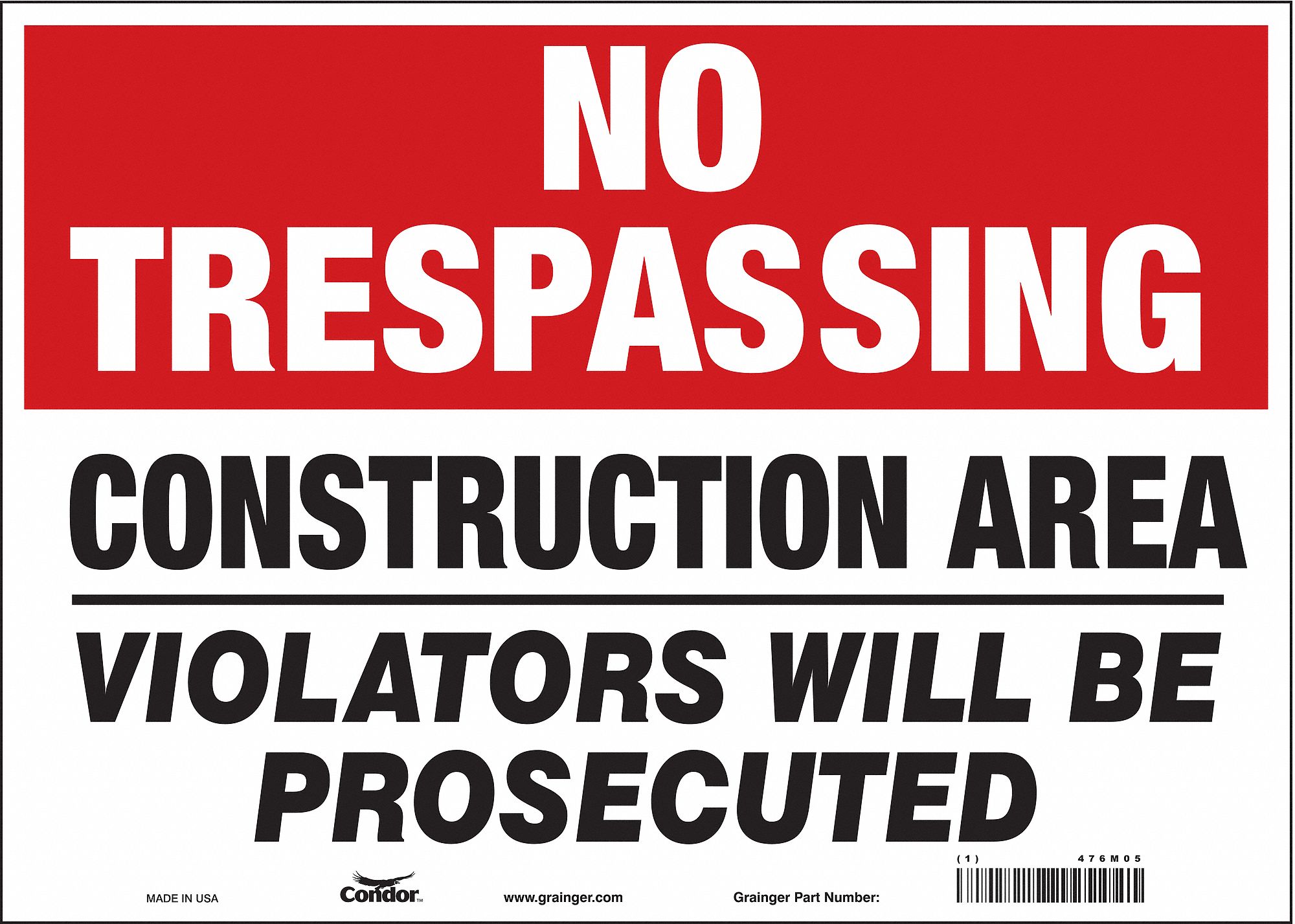 Safety Sign: Vinyl, Adhesive Sign Mounting, 10 in x 14 in Nominal Sign Size, Not Retroreflective