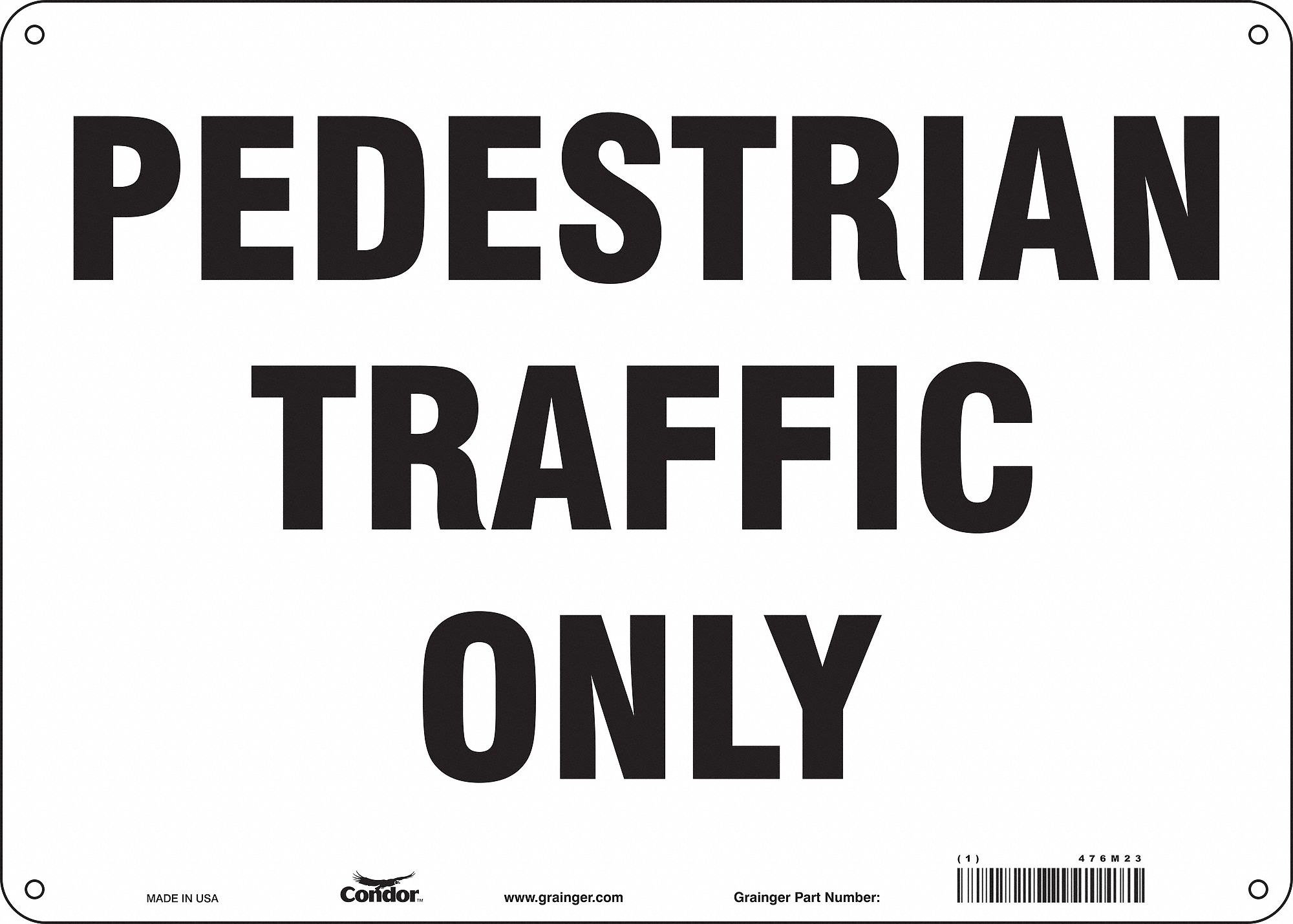 PANNEAU SECURITE,10PO X 14PO,ALUMINIUM