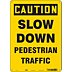 Caution: Slow Down Pedestrian Traffic Signs
