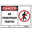Danger: No Pedestrian Traffic Signs image