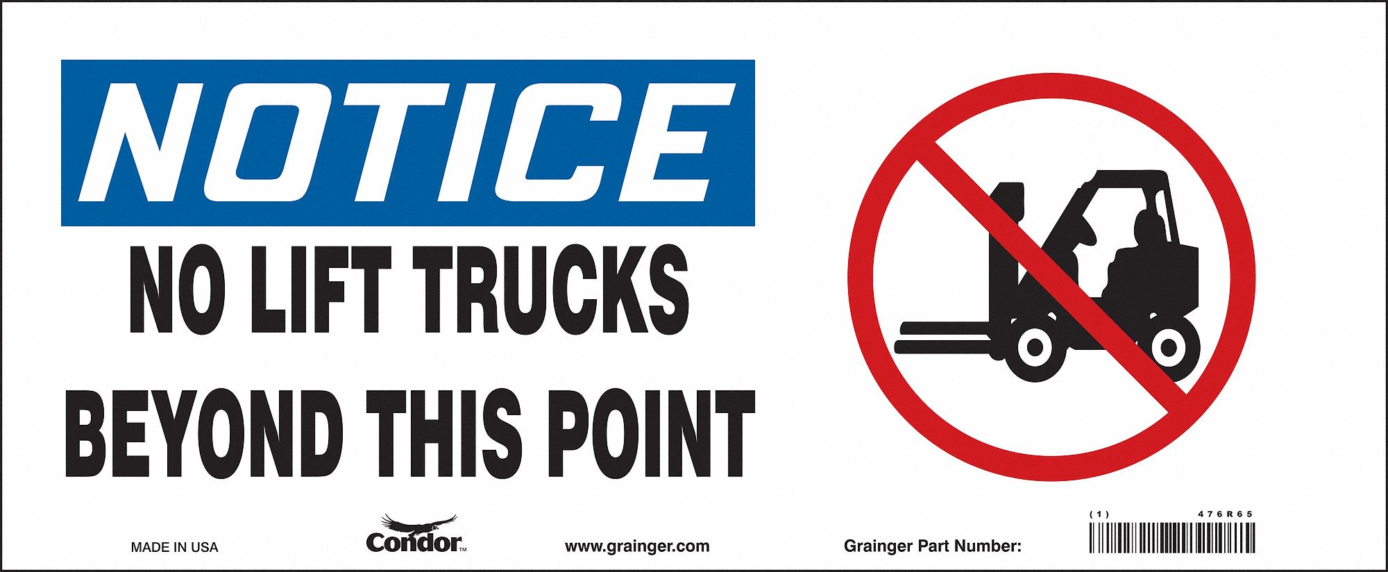 Safety Sign, 7 in x 17 in, Vinyl