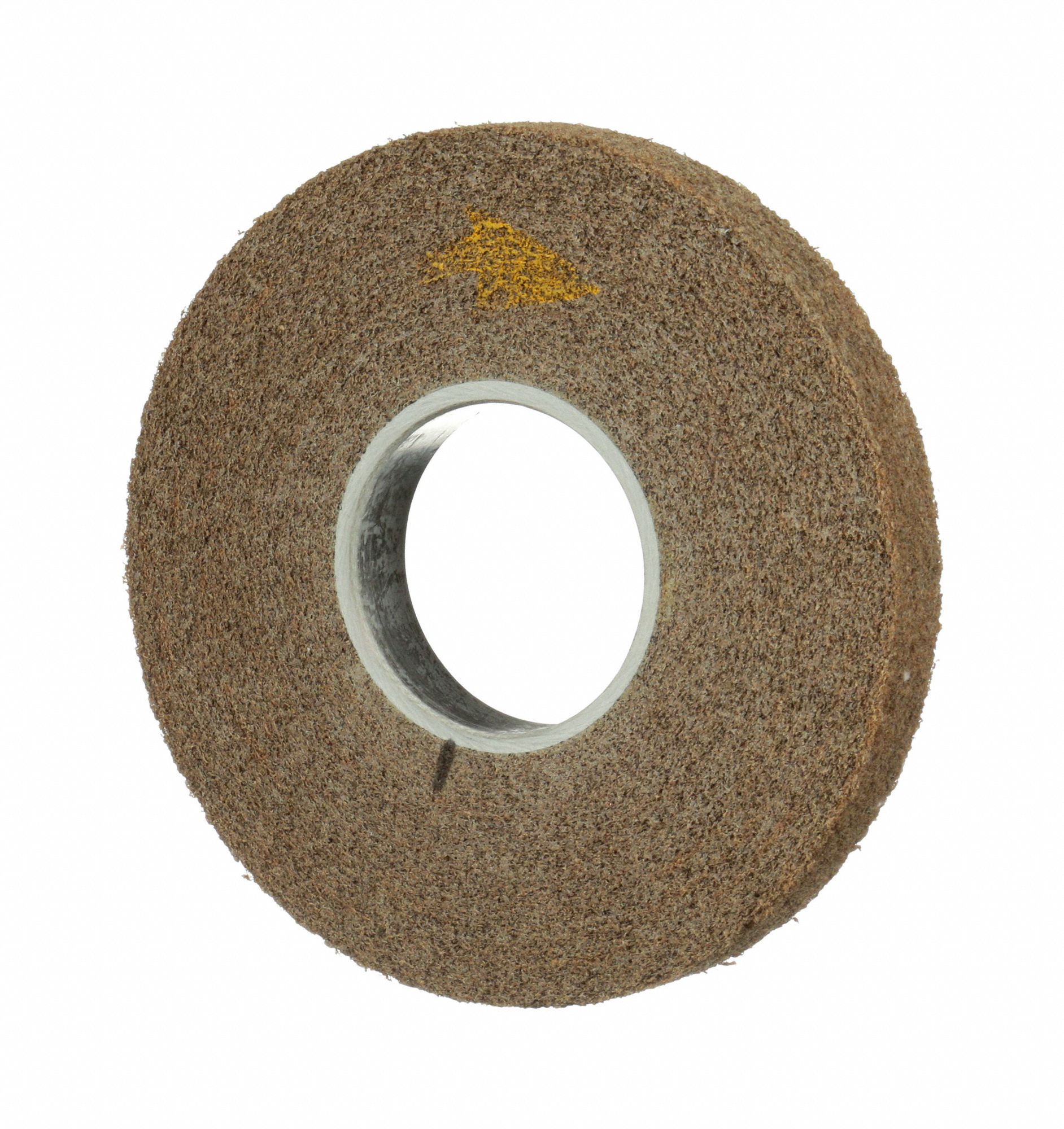 Convolute Wheel: 1/2 in Wd, Aluminum Oxide, 1 in Arbor Hole, Medium (5), Fine