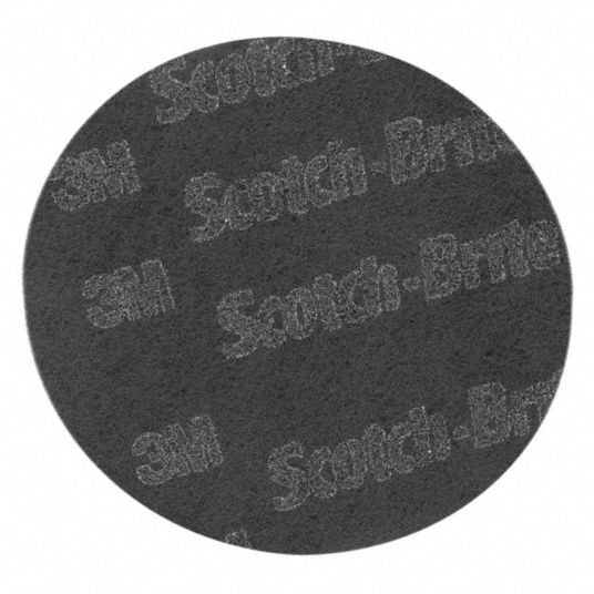 SCOTCH-BRITE, 7 in Dia, Aluminum Oxide, Hook-and-Loop Surface