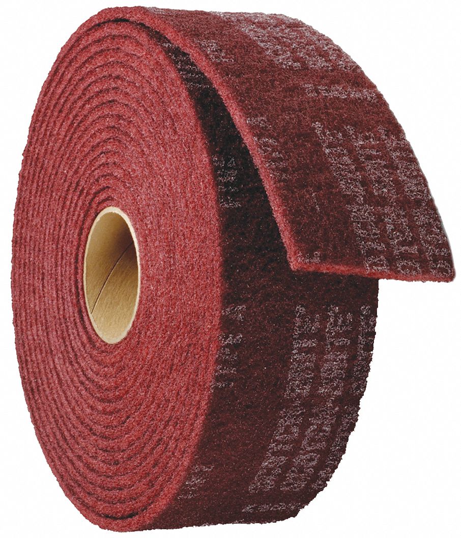 SCOTCH-BRITE, 4 in W x 30 ft L, Aluminum Oxide, Surface Conditioning ...