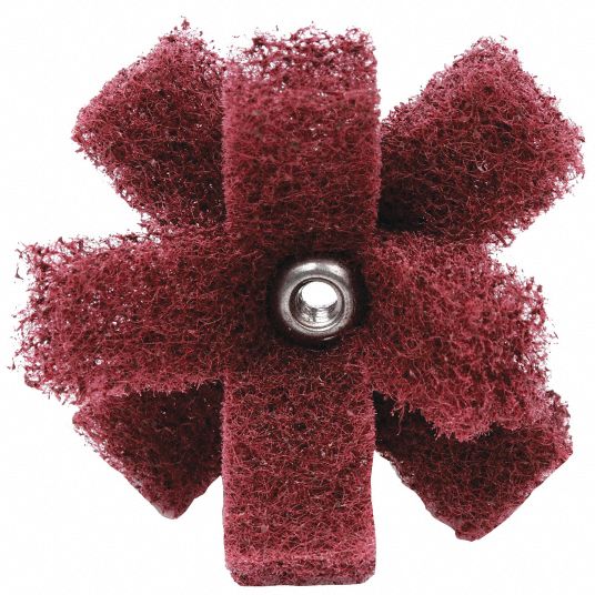 SCOTCHBRITE Cross Buff, Plain, Aluminum Oxide, 2" dia. 476T65476T65