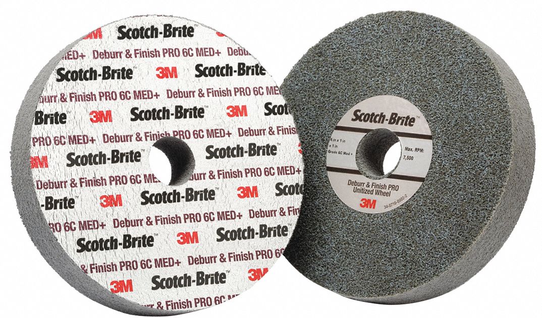 Unitized Wheel: 6 in Dia x 1 in W, 1 in Arbor Hole, Ceramic, Medium, Medium (6), DP-UW