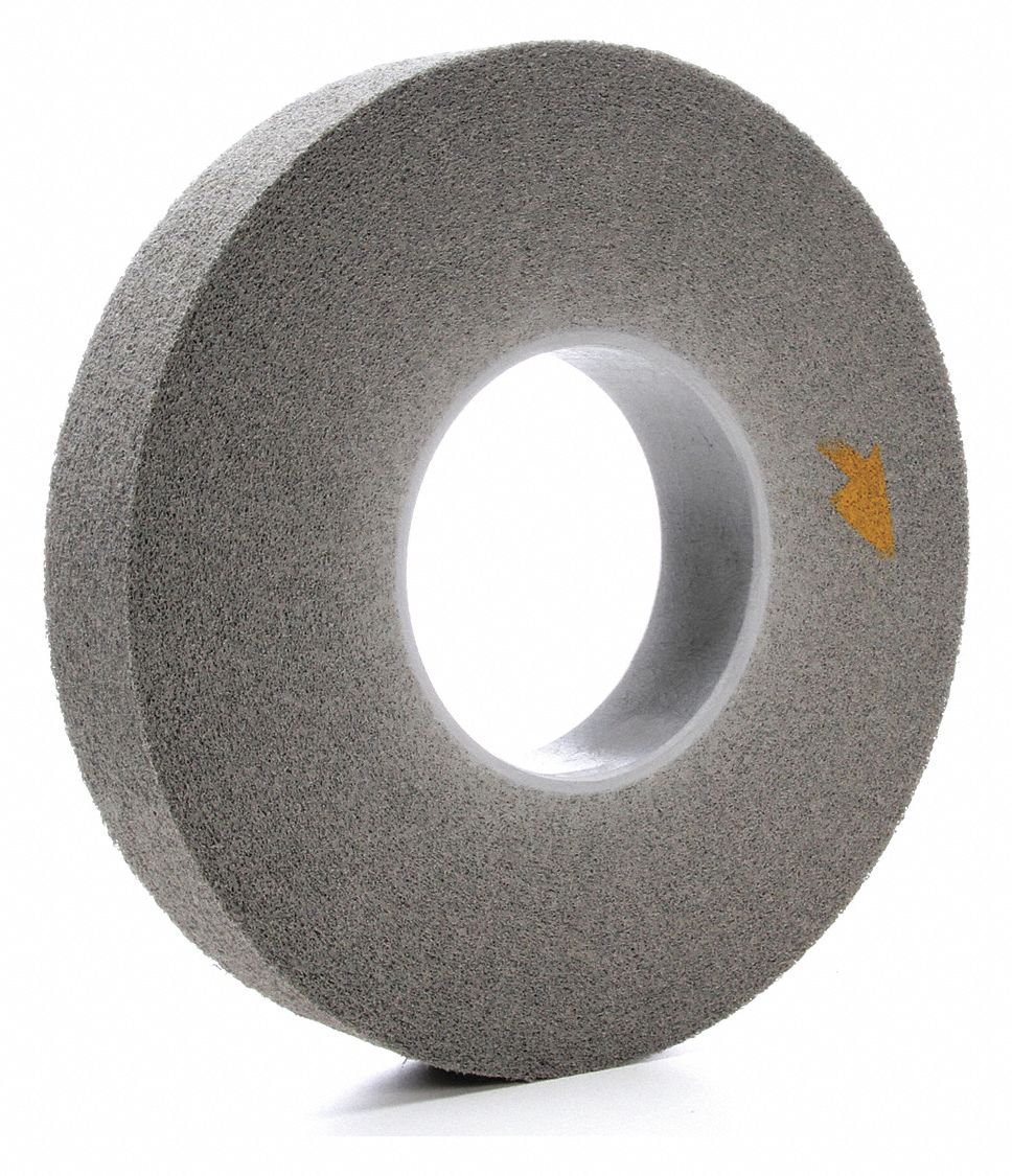 Convolute Wheel: 12 in Dia x 2 in W, 5 in Arbor, Silicon Carbide, Fine, Hard (9), XL-WL