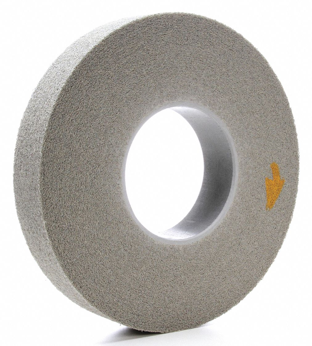 Convolute Wheel: 12 in Dia x 2 in W, 5 in Arbor, Aluminum Oxide, Medium, Hard (8), Hard