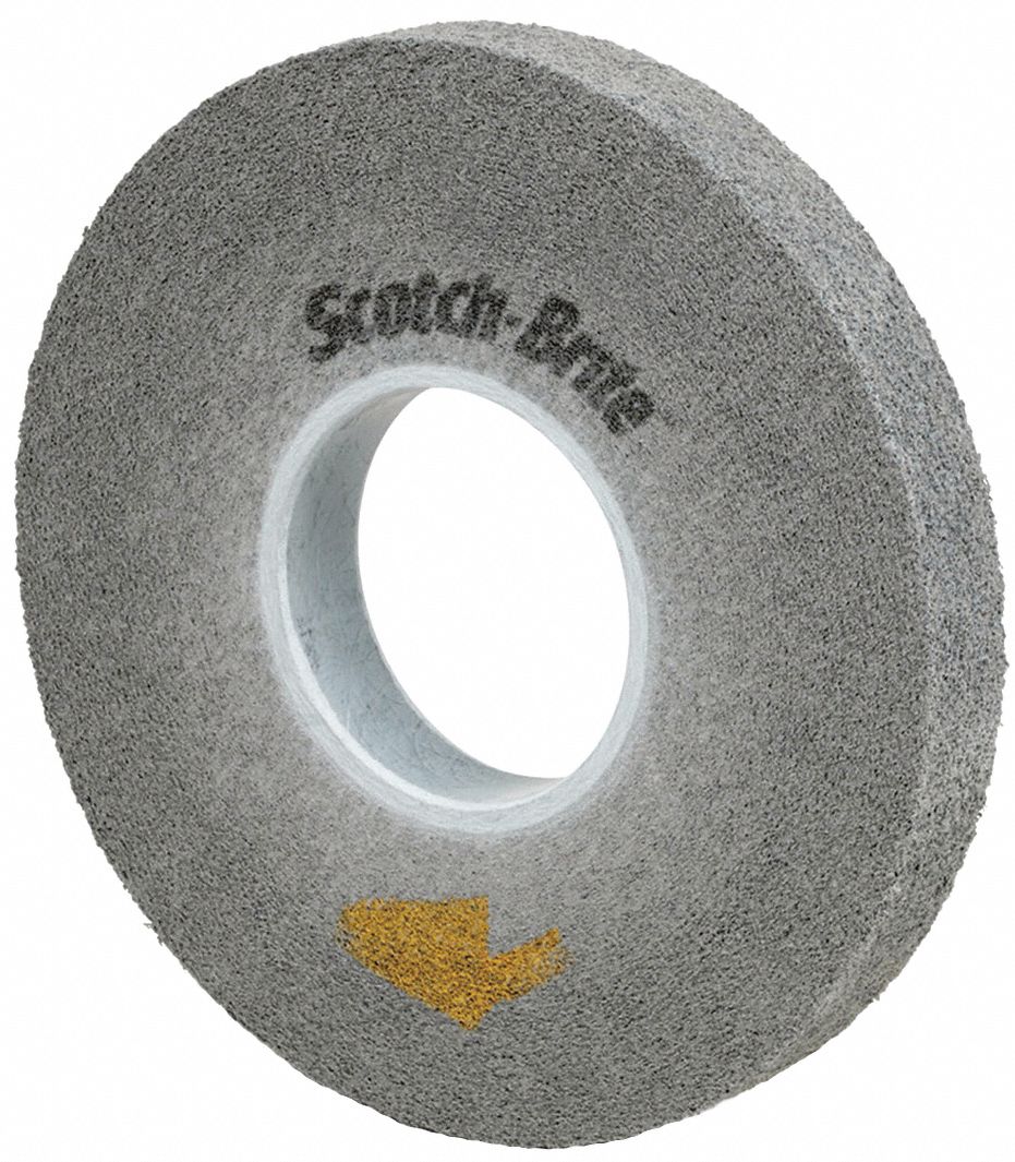 SCOTCH-BRITE CONVOLUTE WHEEL,8 IN DIA,1IN FACE W,GREY - 5341