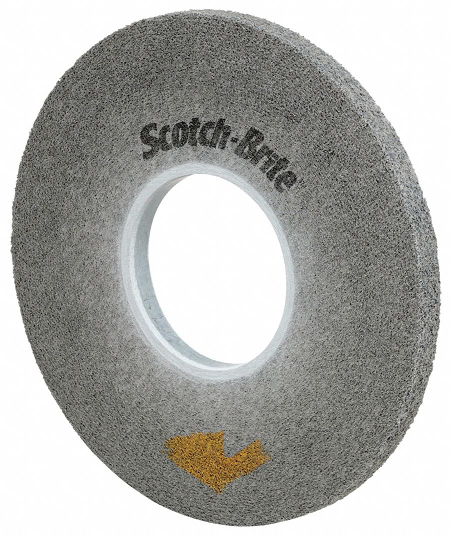 Convolute Wheel: 8 in Dia x 1/2 in W, 3 in Arbor, Silicon Carbide, Fine, Hard (10)