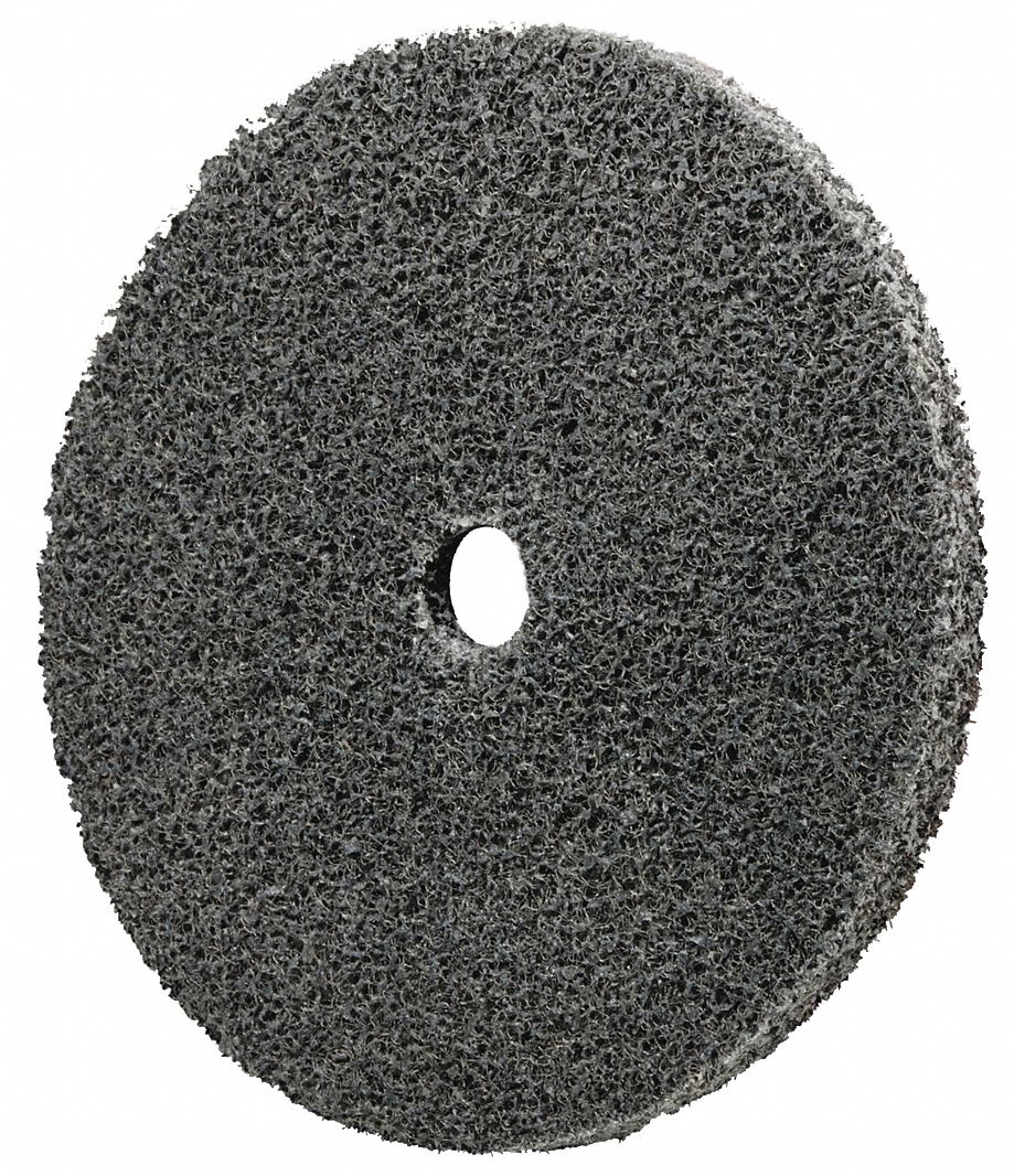 UNITIZED WHEEL, 3 IN DIAMETER X ¼ IN W, ⅜ IN ARBOUR HOLE, ALUMINUM OXIDE, FINE, SOFT (4)