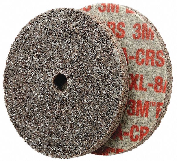 Unitized Wheel: 3 in Dia x 1/4 in W, 1/4 in Arbor Hole, Aluminum Oxide, Coarse, XL-UW