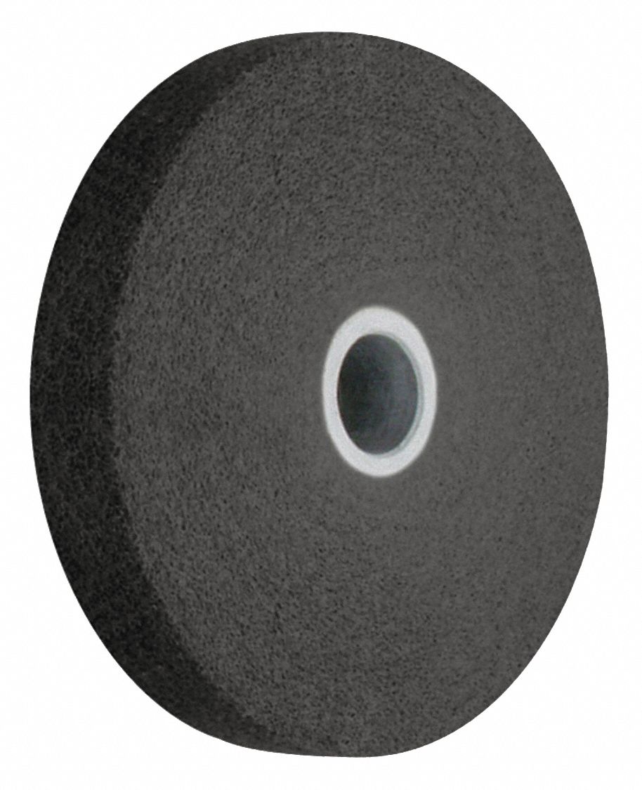 Unitized Wheel: 4 in Dia x 1/2 in W, 1/4 in Arbor Hole, Silicon Carbide, Fine, Soft (2)
