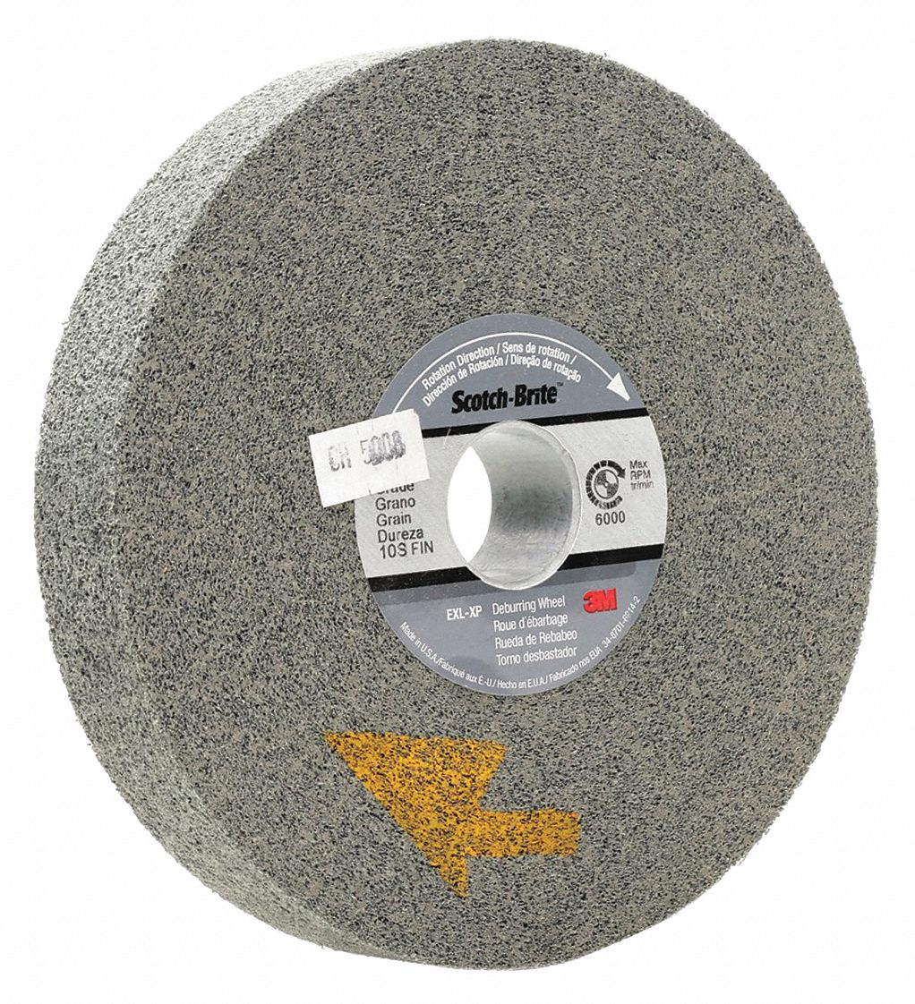 Convolute Wheel: 6 in Dia x 1 in W, 1 in Arbor, Silicon Carbide, Fine, Hard (10), XP-WL