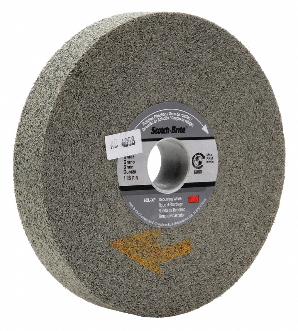 Convolute Wheel: 6 in Dia x 1 in W, 1 in Arbor, Silicon Carbide, Fine, Hardest (11)