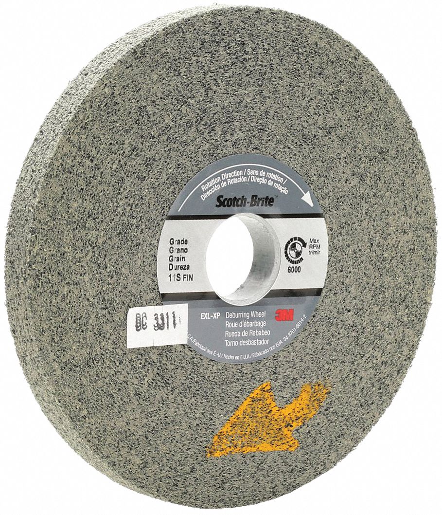 Convolute Wheel: 6 in Dia x 1/2 in W, 1 in Arbor, Silicon Carbide, Fine, Hardest (11)