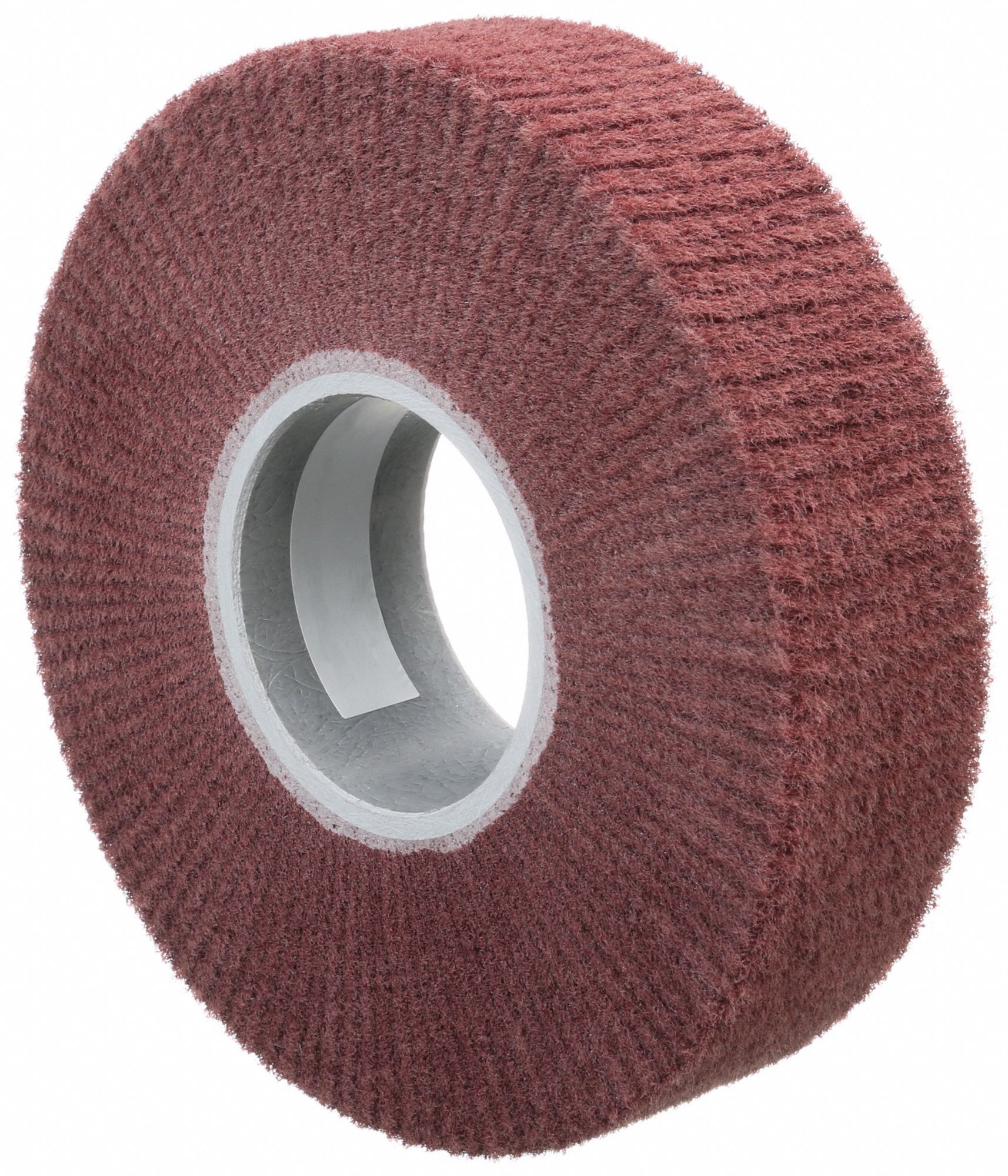 FINISHING FLAP BRUSH, 8 IN DIAMETER X 2 IN W, 3 IN ARBOUR, ALUMINUM OXIDE, FINE, CF-FB, FINE