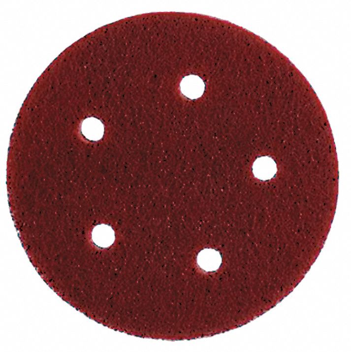 Hook-and-Loop Surface Conditioning Disc: 6 in Dia, Aluminum Oxide, Very Fine, 6 Hole