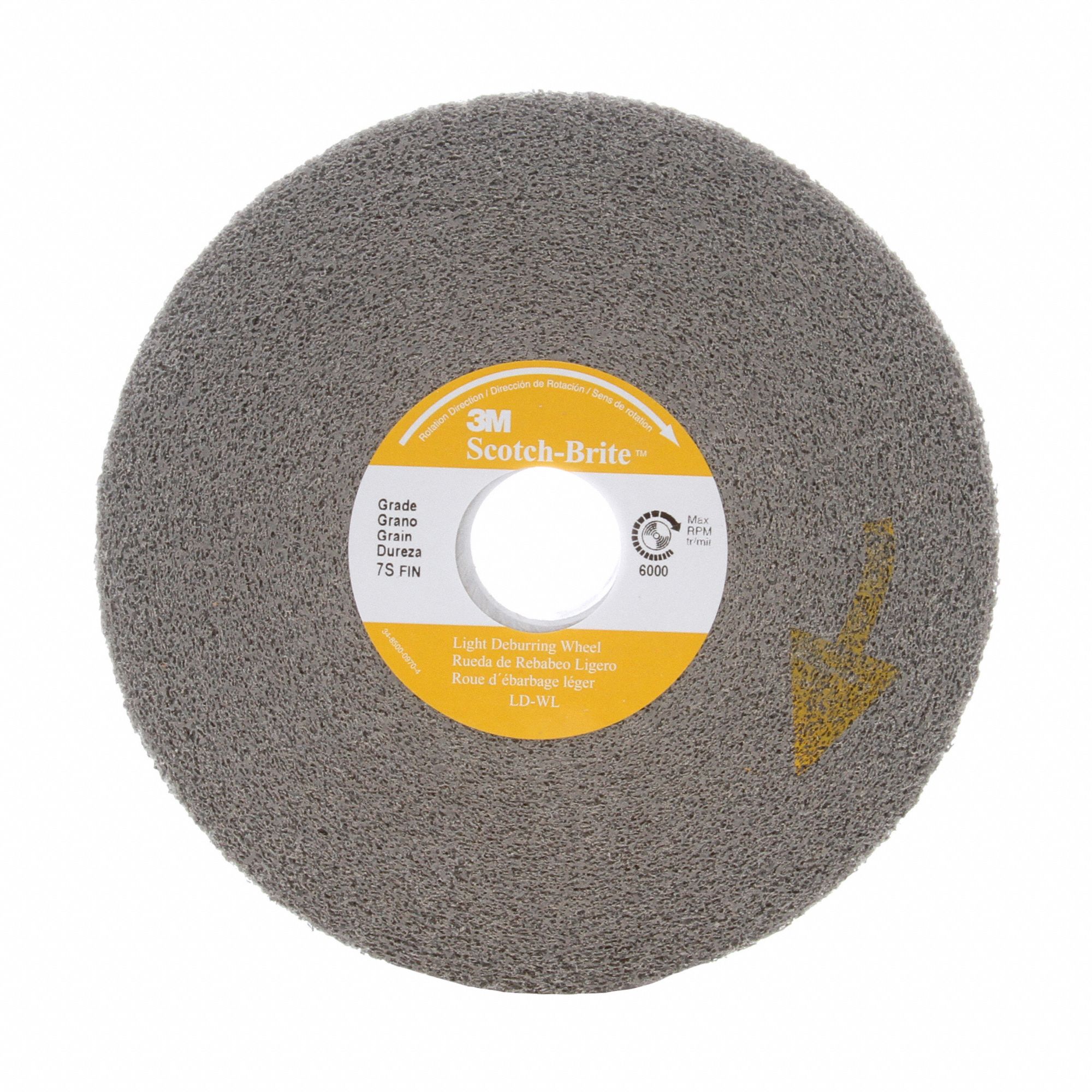 SCOTCHBRITE Convolute Wheel 1 in Wd, Silicon Carbide, 5 in Arbor Hole