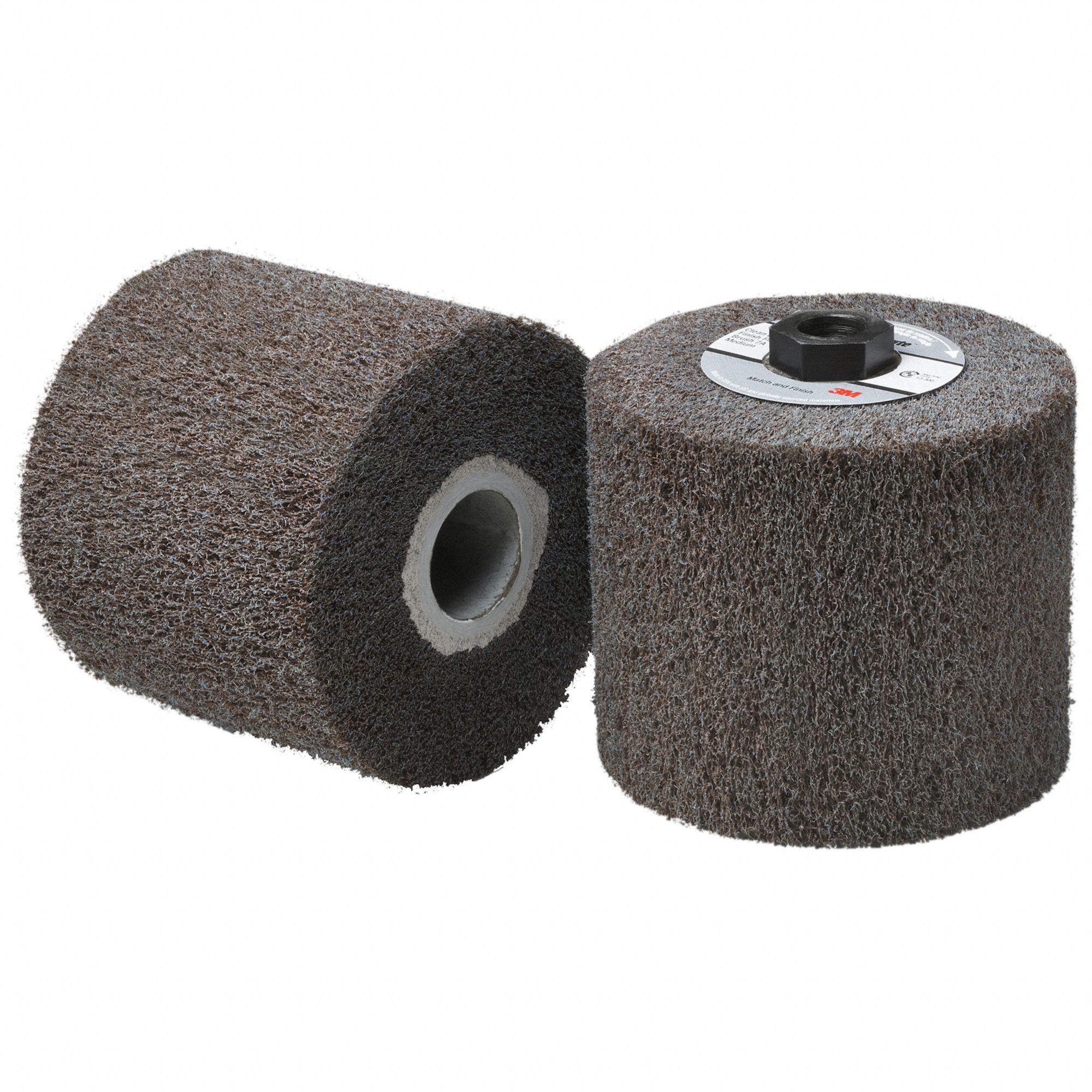 High Strength Flap Brush: 4 1/2 in Dia x 4 in W, 5/8"-11 Arbor, Aluminum Oxide, Medium