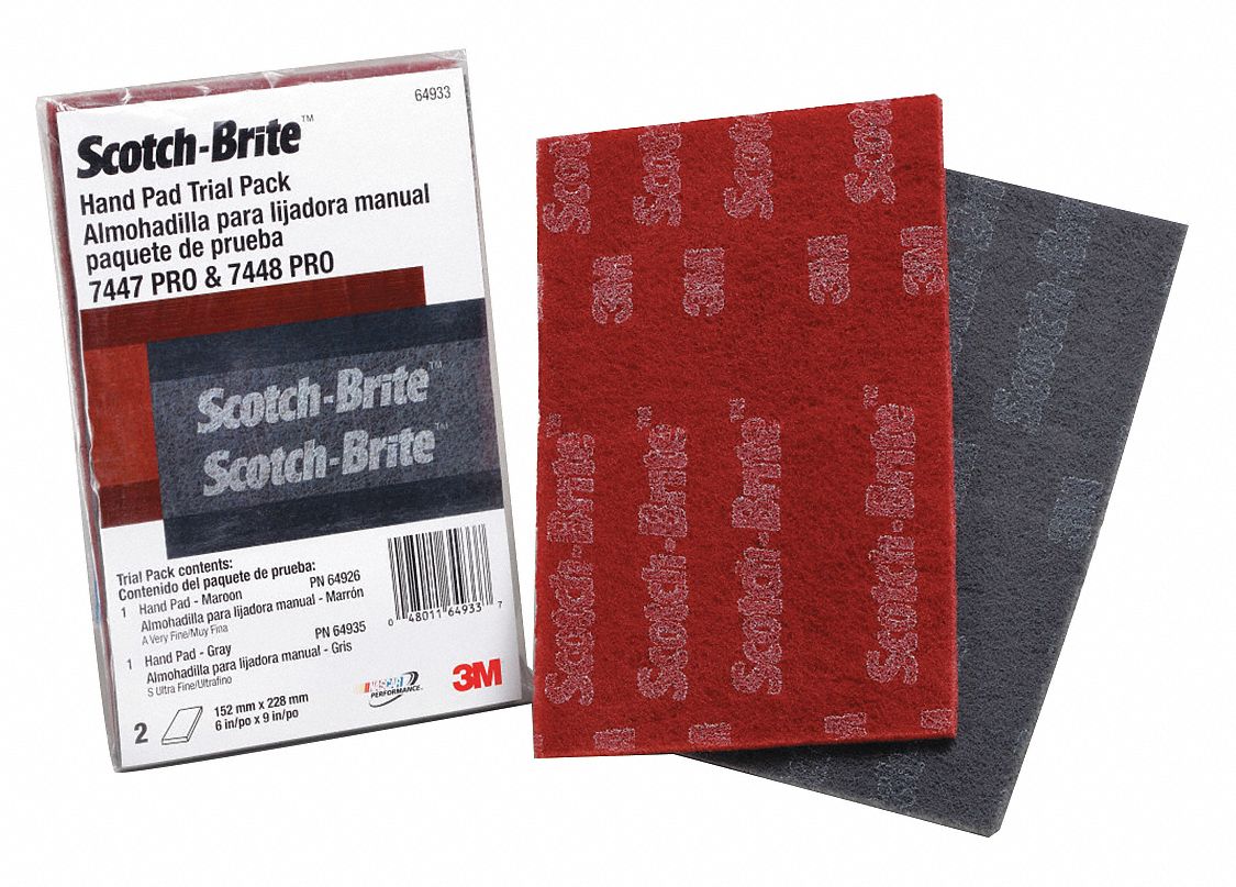 SCOTCHBRITE Sanding Hand Pad, 9 in Length, 6 in Width, NonWoven, Silicon Carbide 476Y91