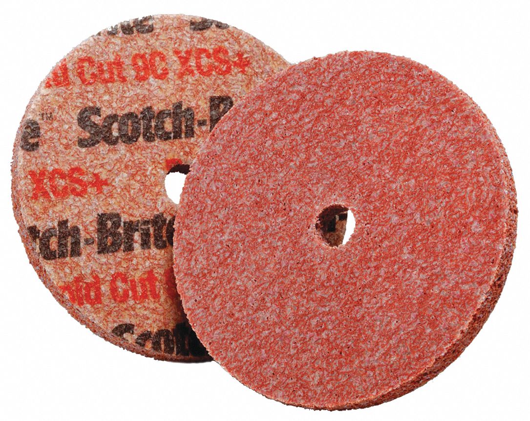 SCOTCHBRITE 3 in Blending Unitized Wheel, 1/2 in W, 3/8 in Mounting