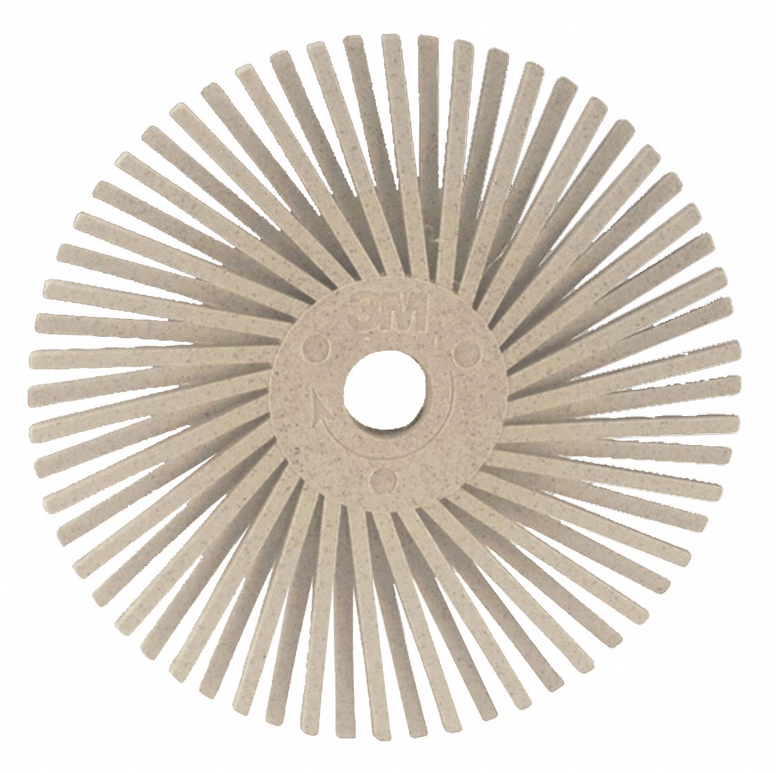 SCOTCHBRITE 3 in, Radial Bristle Disc, Arbor Hole, Ceramic, 120