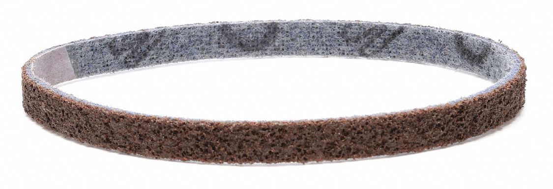 Surface-Conditioning Belt: 1/2 in W x 18 in L, Aluminum Oxide, Coarse, Scrim Backing
