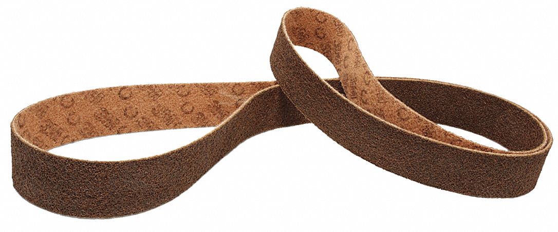 Surface-Conditioning Belt: 3 in W x 132 in L, Aluminum Oxide, Coarse, Scrim Backing