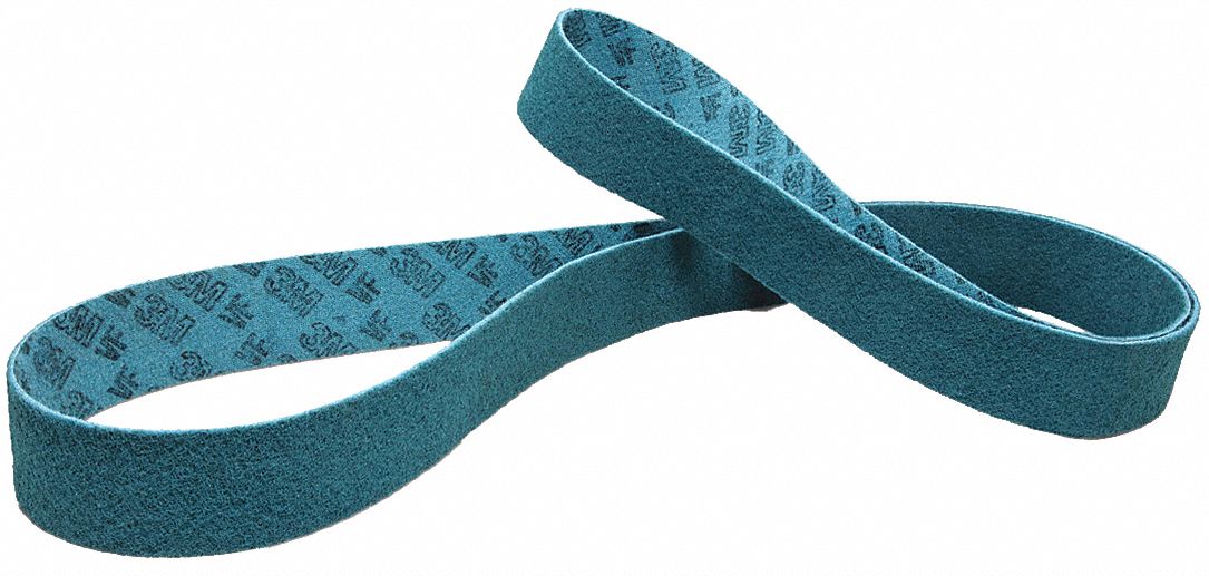 Surface-Conditioning Belt: 3 in W x 132 in L, Aluminum Oxide, Very Fine, Scrim Backing