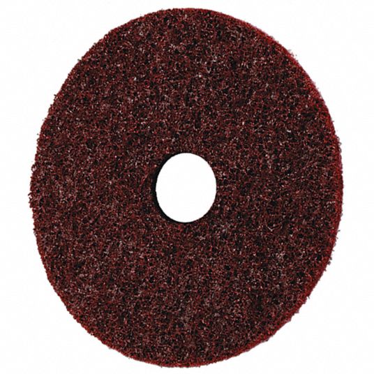 SCOTCH-BRITE, 7 in Dia, Aluminum Oxide, Hook-and-Loop Surface