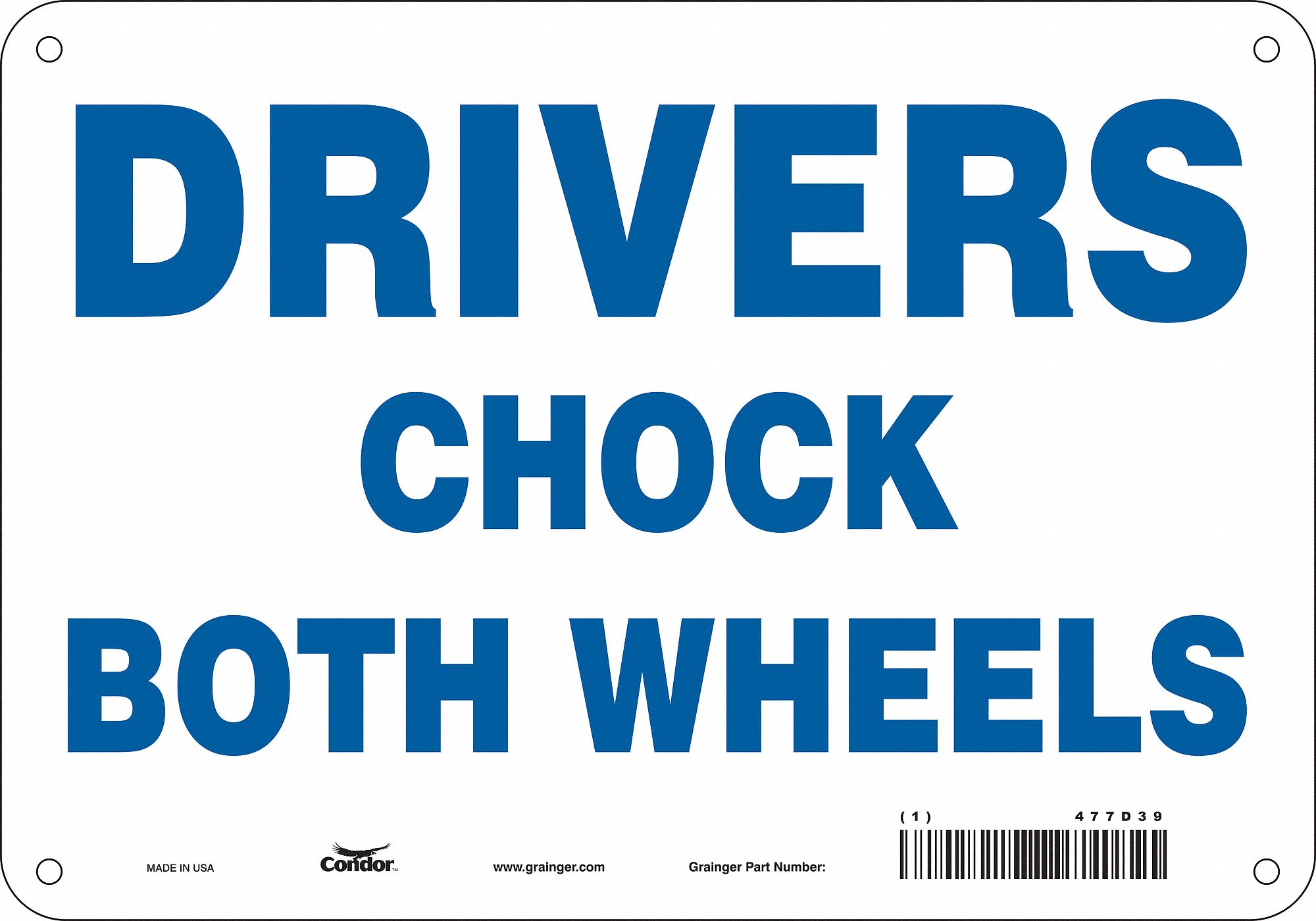 Safety Sign: Vinyl, Adhesive Sign Mounting, 7 in x 10 in Nominal Sign Size, Not Retroreflective