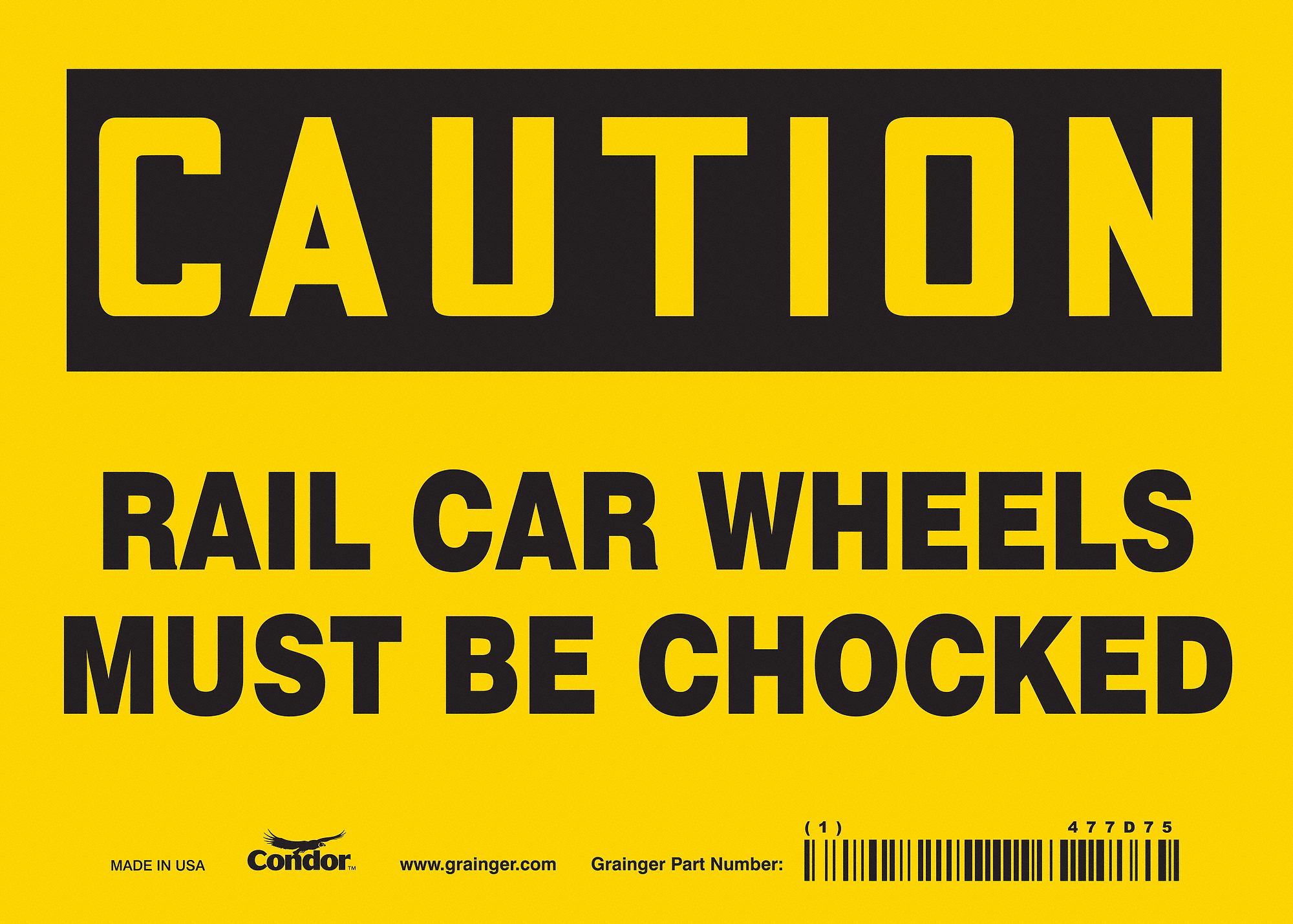 Safety Sign: Vinyl, Adhesive Sign Mounting, 5 in x 7 in Nominal Sign Size, Not Retroreflective