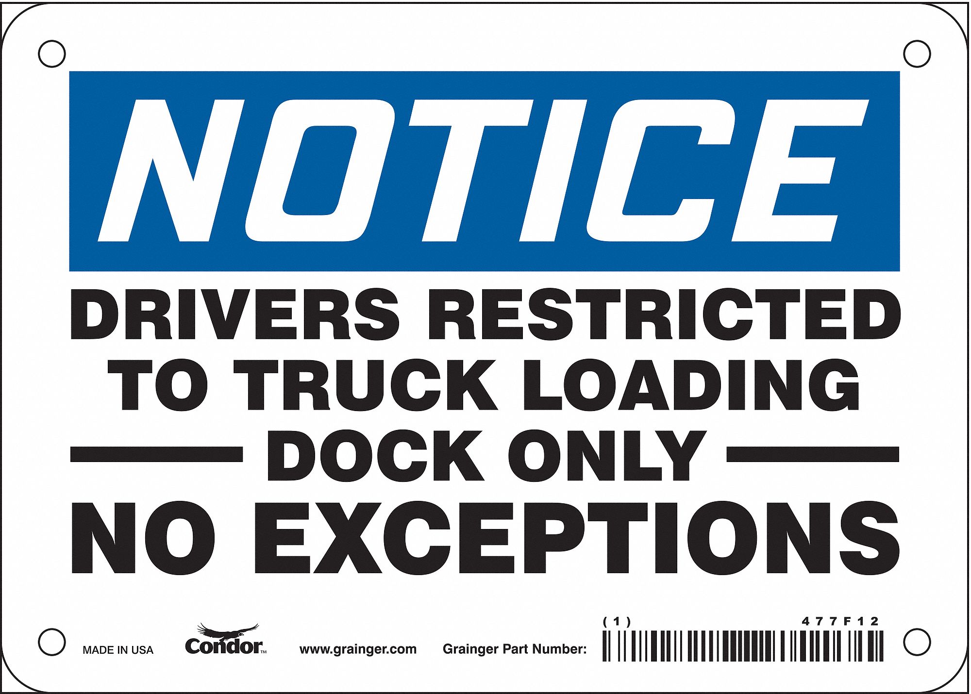 Safety Sign: Vinyl, Adhesive Sign Mounting, 5 in x 7 in Nominal Sign Size, Not Retroreflective