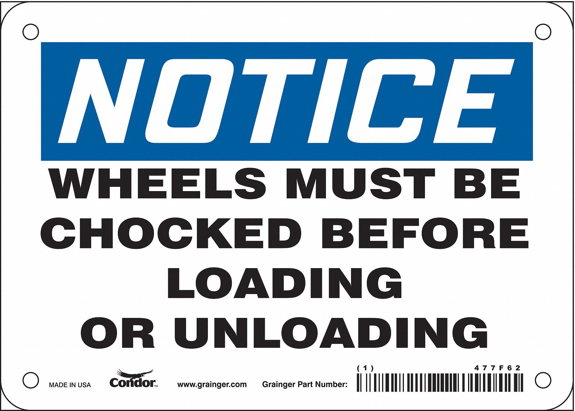 Safety Sign: Vinyl, Adhesive Sign Mounting, 5 in x 7 in Nominal Sign Size, Not Retroreflective