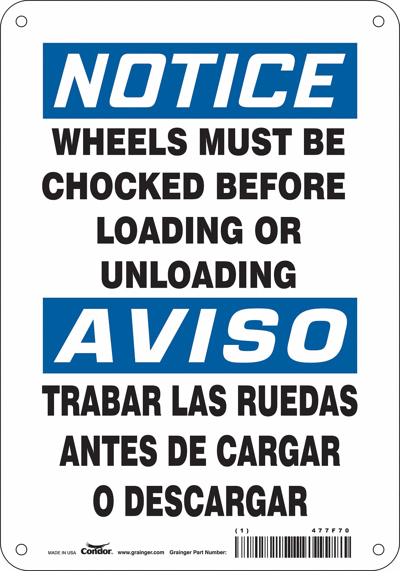 Safety Sign: Vinyl, Adhesive Sign Mounting, 10 in x 7 in Nominal Sign Size, Not Retroreflective