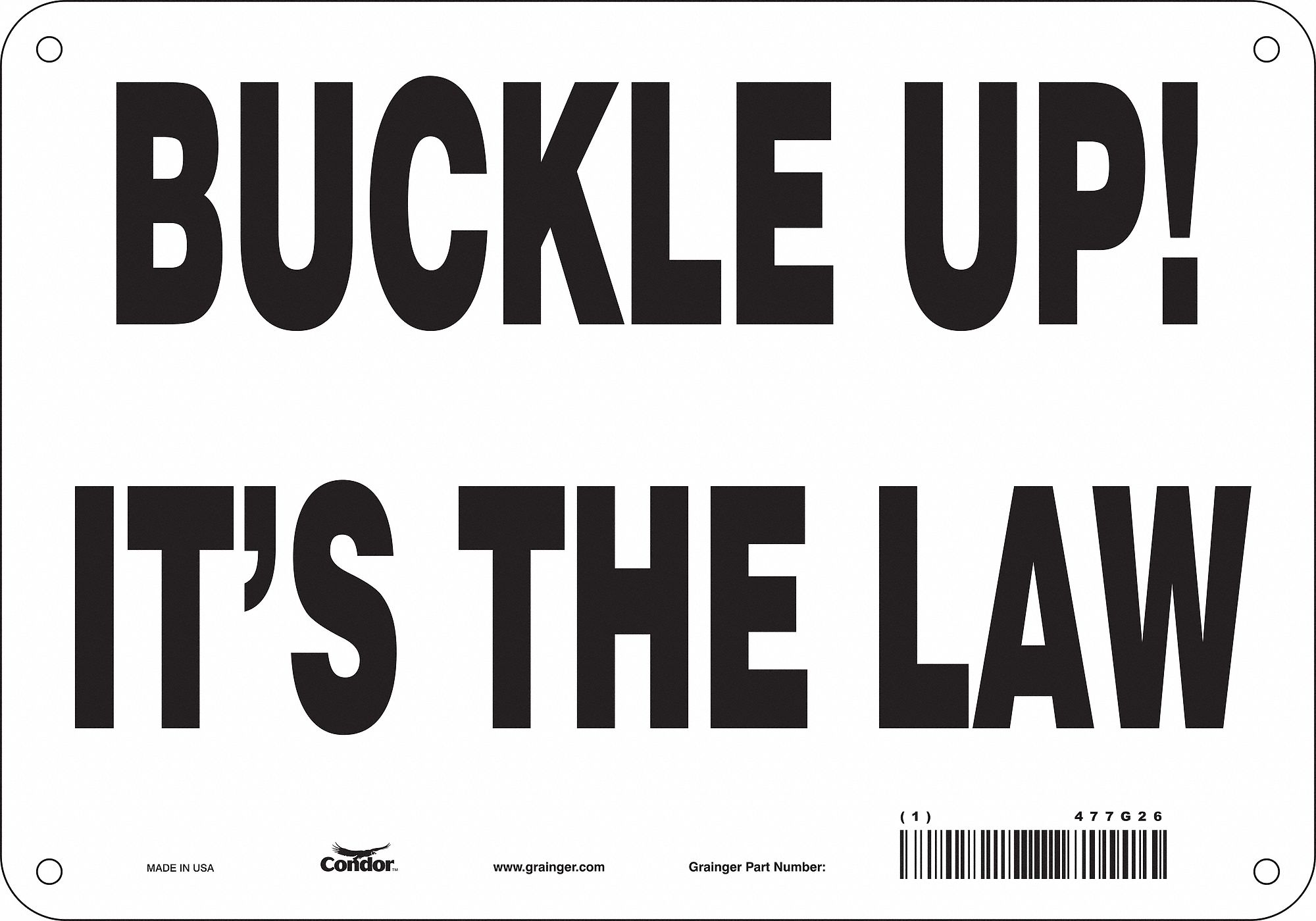 Safety Sign: Vinyl, Adhesive Sign Mounting, 7 in x 10 in Nominal Sign Size, Not Retroreflective