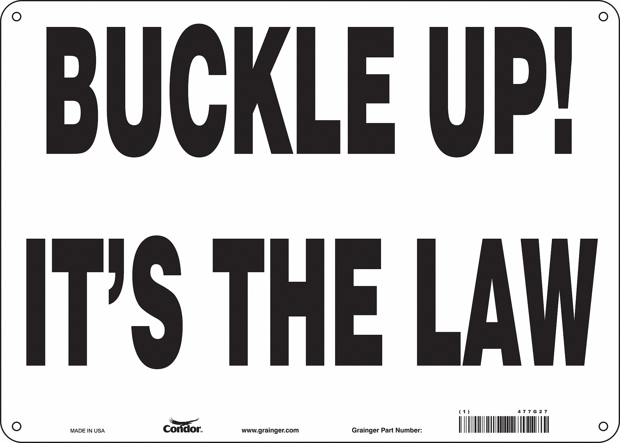 Safety Sign: Vinyl, Adhesive Sign Mounting, 10 in x 14 in Nominal Sign Size, Not Retroreflective