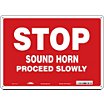 Stop Sound Horn Proceed Slowly Signs image
