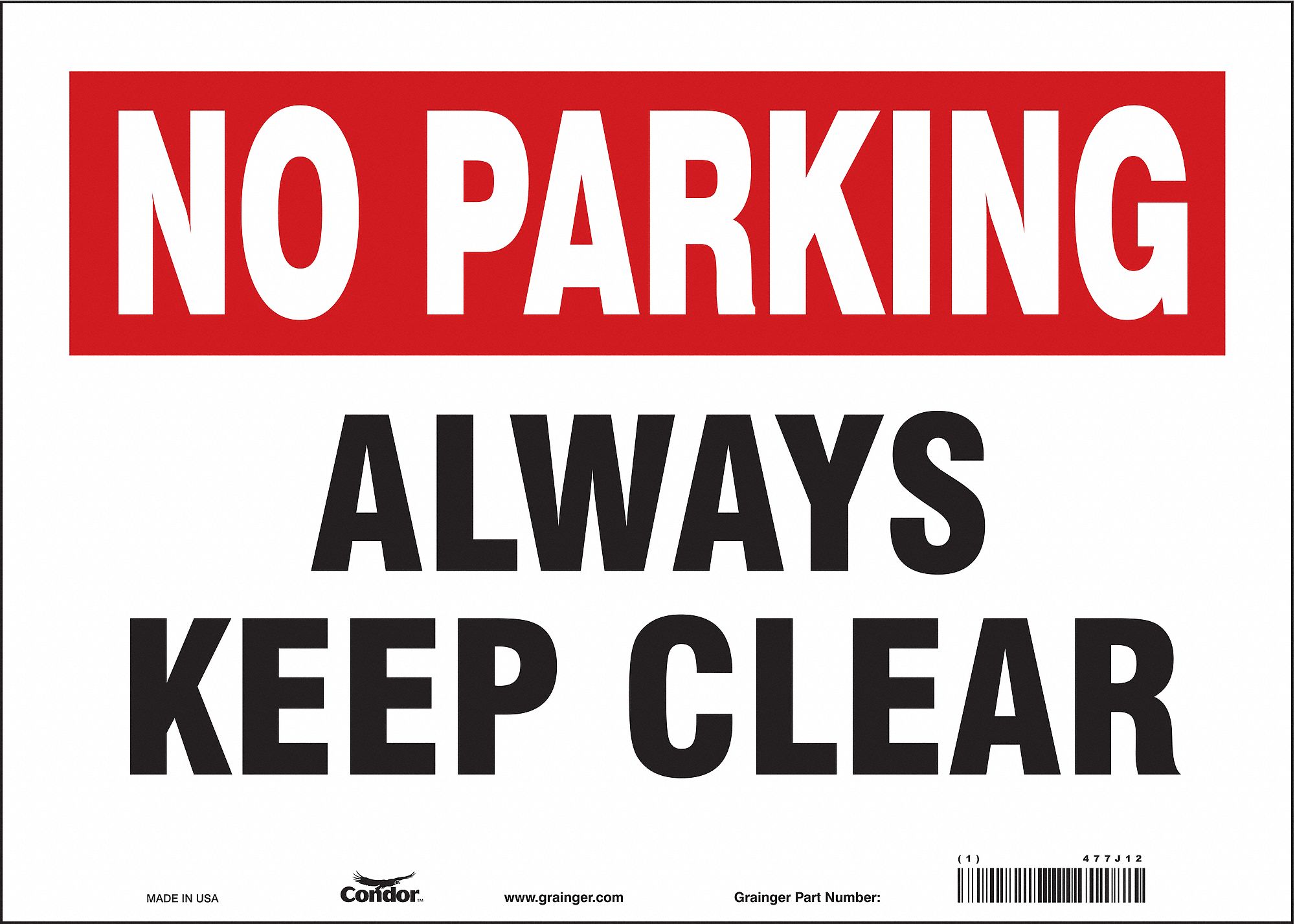 Safety Sign: Vinyl, Adhesive Sign Mounting, 10 in x 14 in Nominal Sign Size, Not Retroreflective