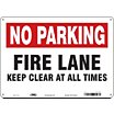 No Parking: Fire Lane Keep Clear At All Times Signs image