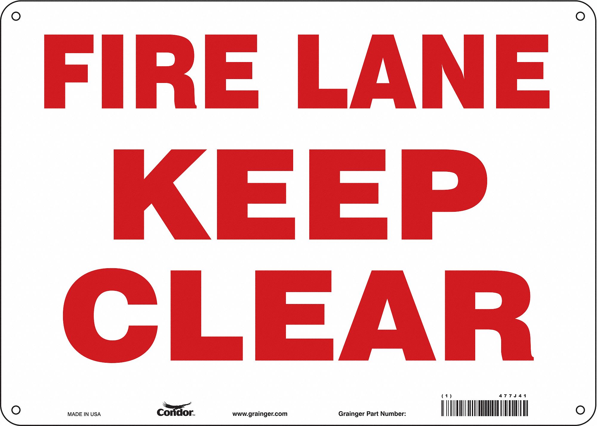 Safety Sign: Aluminum, Mounting Holes Sign Mounting, 10 in x 14 in Nominal Sign Size, 0.032 in Thick