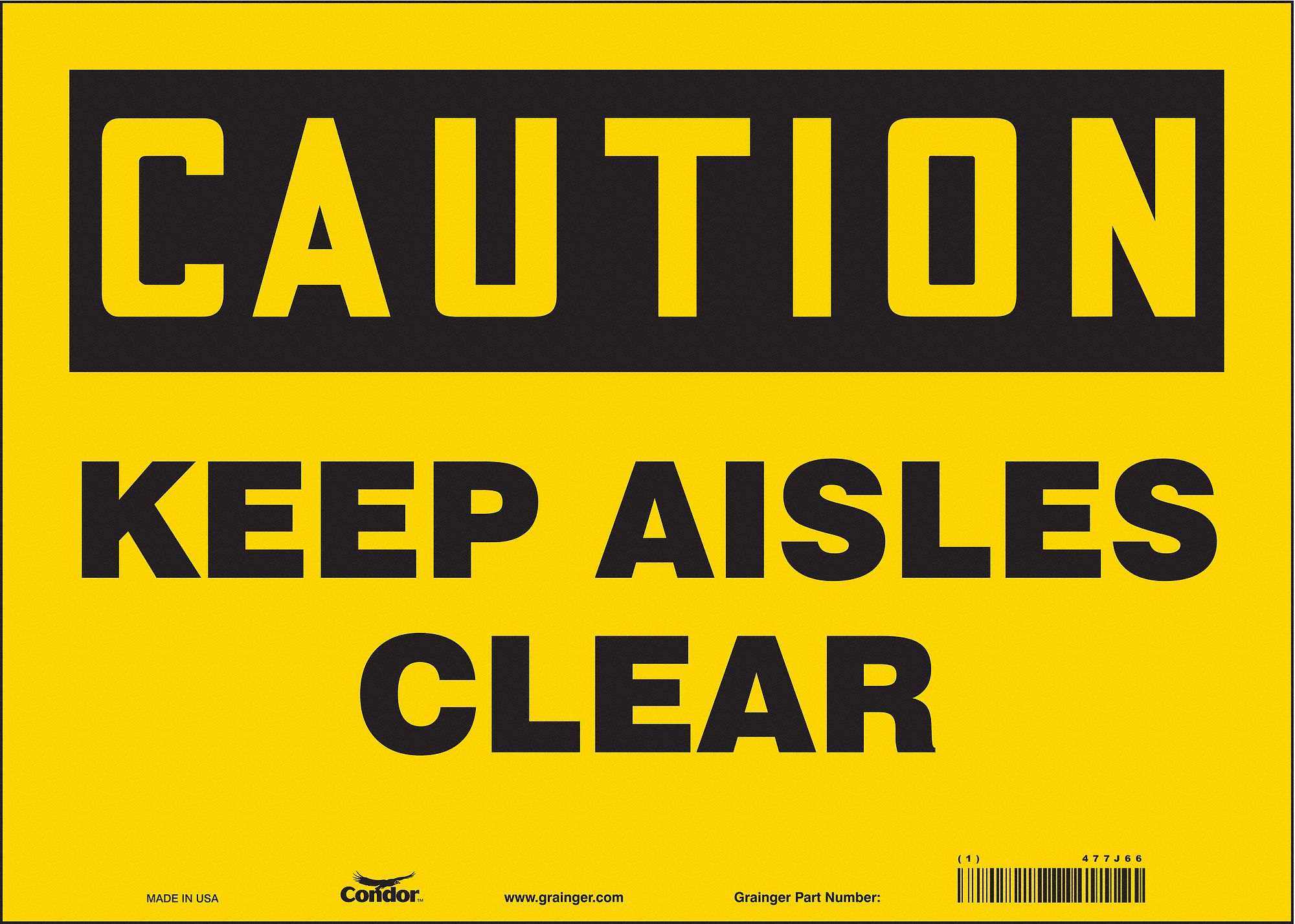 Vinyl, Adhesive Sign Mounting, Safety Sign - 477J66|477J66 - Grainger