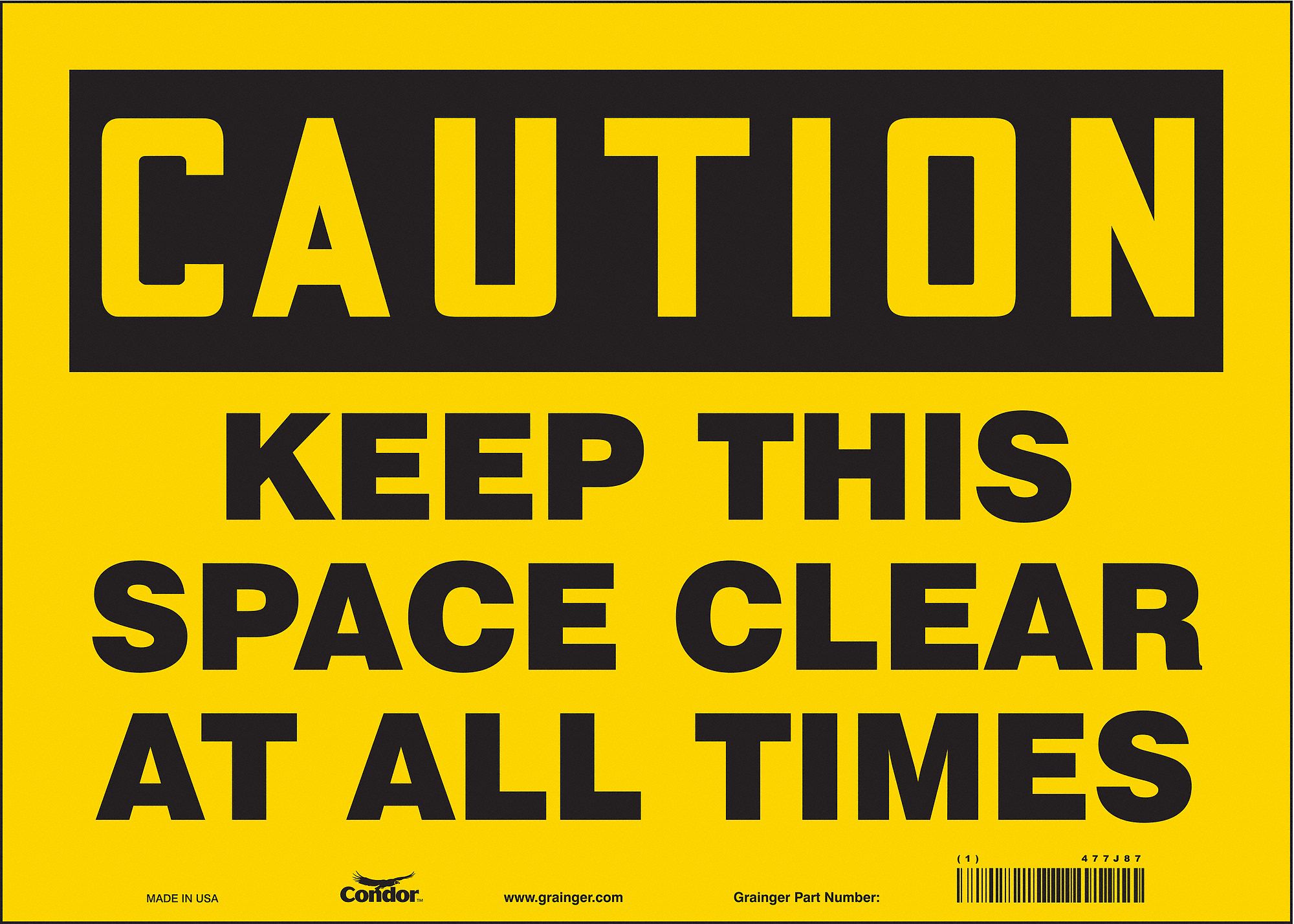Safety Sign: Vinyl, Adhesive Sign Mounting, 10 in x 14 in Nominal Sign Size, Not Retroreflective