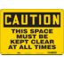 Caution: This Space Must Be Kept Clear At All Times Signs