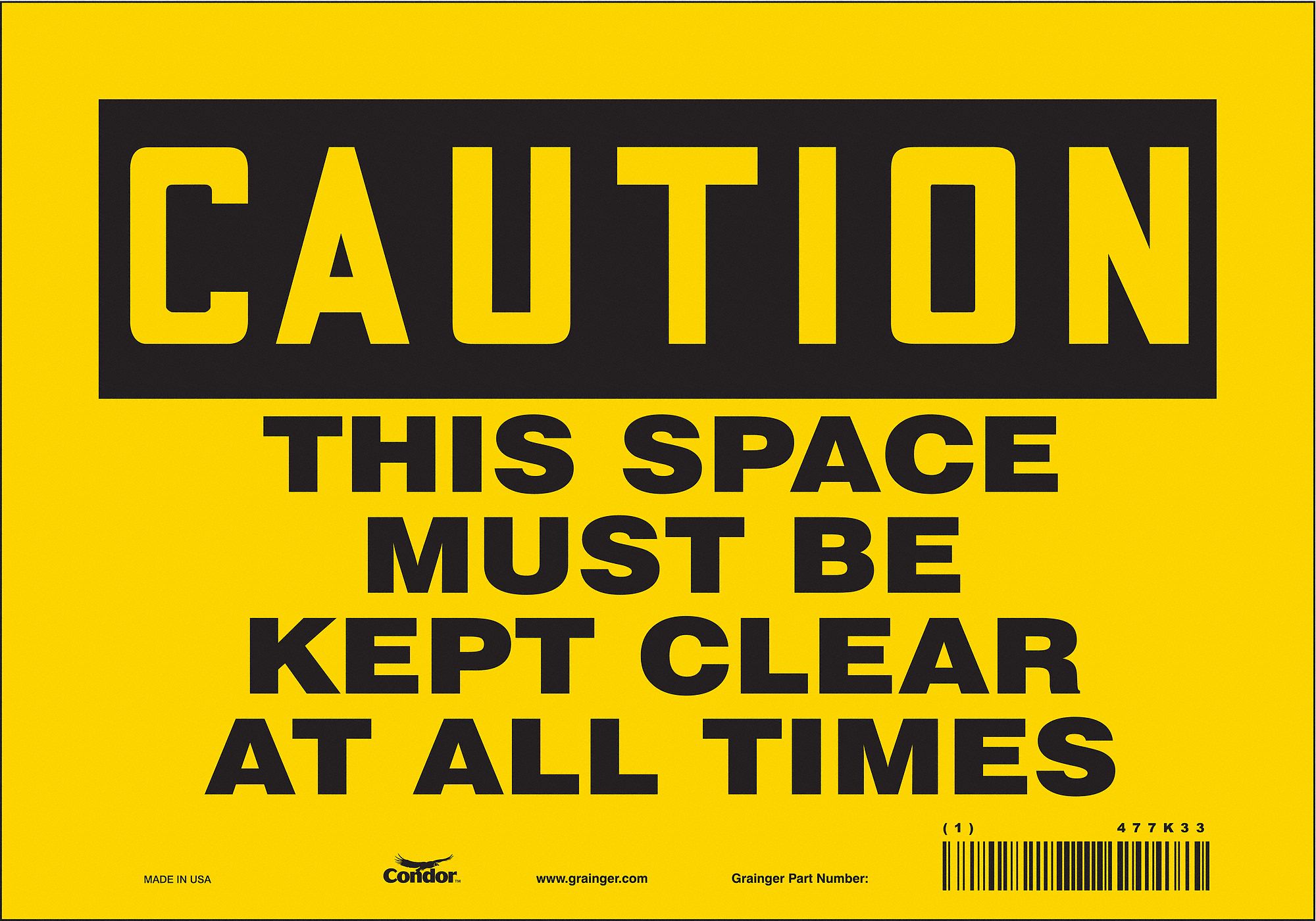 Safety Sign: Vinyl, Adhesive Sign Mounting, 7 in x 10 in Nominal Sign Size, Not Retroreflective